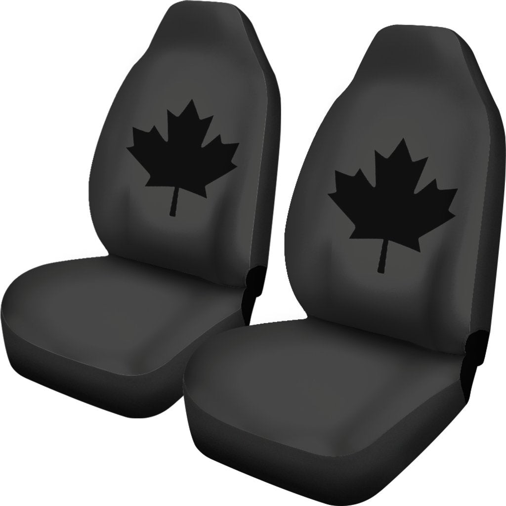 Black Maple Leaf Universal Fit Car Seat Covers GearFrost
