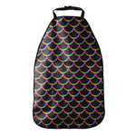 Black Mermaid Scales Pattern Print Car Seat Organizers