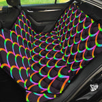 Black Mermaid Scales Pattern Print Pet Car Back Seat Cover