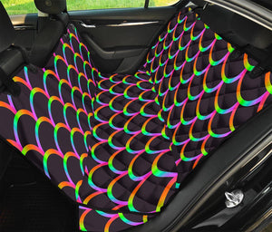 Black Mermaid Scales Pattern Print Pet Car Back Seat Cover