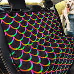 Black Mermaid Scales Pattern Print Pet Car Back Seat Cover