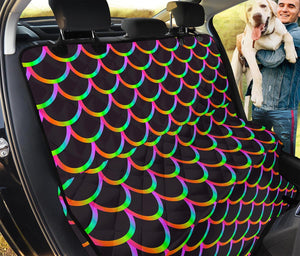 Black Mermaid Scales Pattern Print Pet Car Back Seat Cover