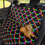 Black Mermaid Scales Pattern Print Pet Car Back Seat Cover