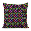 Black Mermaid Scales Pattern Print Pillow Cover