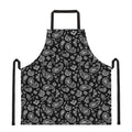 Black Paisley Bandana Pattern Print Apron