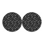 Black Paisley Bandana Pattern Print Car Coasters