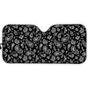 Black Paisley Bandana Pattern Print Car Sun Shade