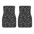 Black Paisley Bandana Pattern Print Front Car Floor Mats