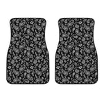 Black Paisley Bandana Pattern Print Front Car Floor Mats