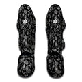 Black Paisley Bandana Pattern Print Muay Thai Shin Guards