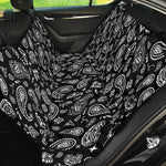 Black Paisley Bandana Pattern Print Pet Car Back Seat Cover