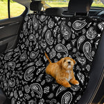 Black Paisley Bandana Pattern Print Pet Car Back Seat Cover