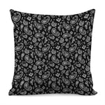 Black Paisley Bandana Pattern Print Pillow Cover