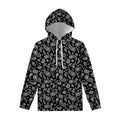 Black Paisley Bandana Pattern Print Pullover Hoodie