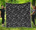Black Paisley Bandana Pattern Print Quilt