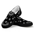 Black Paisley Bandana Print Black Slip On Sneakers
