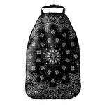 Black Paisley Bandana Print Car Seat Organizers