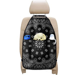 Black Paisley Bandana Print Car Seat Organizers