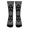 Black Paisley Bandana Print Crew Socks