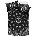 Black Paisley Bandana Print Duvet Cover Bedding Set