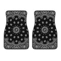 Black Paisley Bandana Print Front Car Floor Mats