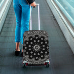 Black Paisley Bandana Print Luggage Cover