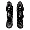 Black Paisley Bandana Print Muay Thai Shin Guards