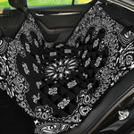 Black Paisley Bandana Print Pet Car Back Seat Cover