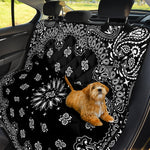 Black Paisley Bandana Print Pet Car Back Seat Cover