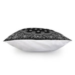 Black Paisley Bandana Print Pillow Cover