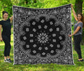 Black Paisley Bandana Print Quilt