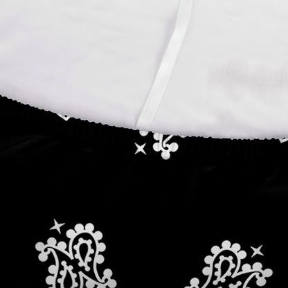 Black Paisley Bandana Print Sofa Cover