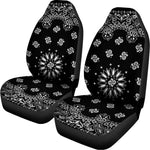 Black Paisley Bandana Print Universal Fit Car Seat Covers