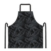 Black Palm Leaf Aloha Pattern Print Apron