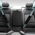 Black Palm Leaf Aloha Pattern Print Car Seat Belt Covers