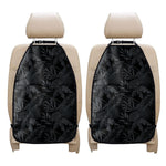 Black Palm Leaf Aloha Pattern Print Car Seat Organizers
