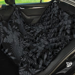 Black Palm Leaf Aloha Pattern Print Pet Car Back Seat Cover