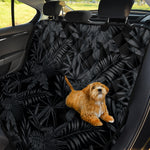 Black Palm Leaf Aloha Pattern Print Pet Car Back Seat Cover