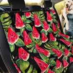 Black Palm Leaf Watermelon Pattern Print Pet Car Back Seat Cover