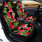 Black Palm Leaf Watermelon Pattern Print Universal Fit Car Seat Covers