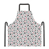 Black Paw And Heart Pattern Print Apron