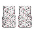 Black Paw And Heart Pattern Print Front Car Floor Mats