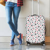 Black Paw And Heart Pattern Print Luggage Cover