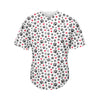 Black Paw And Heart Pattern Print Men's Baseball Jersey