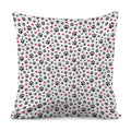 Black Paw And Heart Pattern Print Pillow Cover