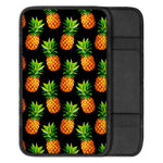 Black Pineapple Pattern Print Car Center Console Cover
