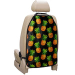 Black Pineapple Pattern Print Car Seat Organizers