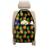 Black Pineapple Pattern Print Car Seat Organizers