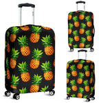 Black Pineapple Pattern Print Luggage Cover GearFrost
