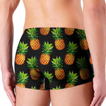 Black Pineapple Pattern Print Men's Boxer Briefs